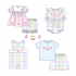 Customized Summer Embroidered Bubbles Onesie Smocked Children Clothes Kids Jumpsuit Baby Boys Rompers