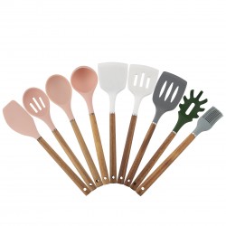 Customized Wholesale 9 Pieces Kitchen Accessories Cooking Tools Sets Kitchenware Silicone Kitchen Utensil Set