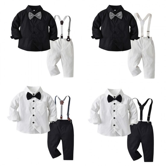 Boy Clothes Gentleman Birthday Suits Party Dress Cotton Toddler Boy Clothing Set