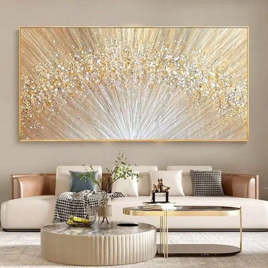 Home Decor Modern Abstract Nordic Pictures Wall Art Pure Handmade Golden Atmosphere Oil Painting