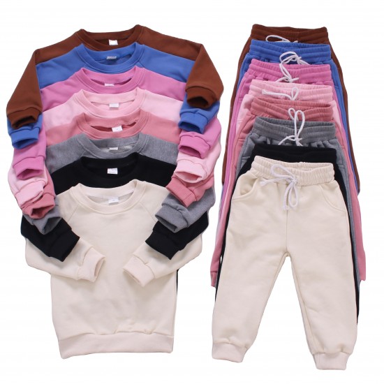 Wholesale Warm Winter Baby Outfit Clothing Set Raglan Sleeve 2pcs Baby Clothing Set Boys