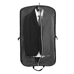 Wholesale Custom Logo Non Woven Mens Clothes Dust Suit Cover Luxury Black Eco Friendly Cloth Suit Cover Garment Bag With Zipper