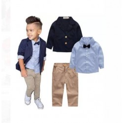 Cotton Woolen Boy's Casual Outfits for Autumn Season