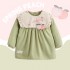 2024New design Baby Kids Toddler Long Sleeve Scarf Waterproof Art Smock Feeding Bib Apron Pocket Infant Boys Girls Burp Cloth