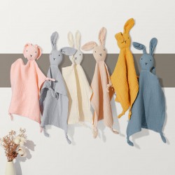 New cotton baby towel doll rabbit safety blanket animal teether toddler appease towel bunny towel