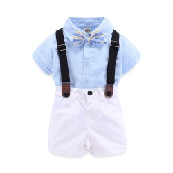 2022 Baby Boys' Clothing Sets Causal Children'S Clothes With Bow Tie Boys Coat Pant Designs Summer Kids Party Suit For Boys