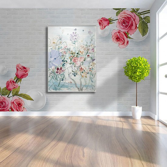 Wholesale 100% Hand Painted Living Room Home Decor Gift Abstract Flower Colorful modern decoration flower oil painting 110X150CM