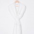 Luxury Hotel Bathroom White 100% Cotton Long Robe Sauna Spa Bath Robe Men Bathrobe With Belt