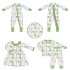 Christmas Custom Double Zippers 95%Bamboo 5%Spandex Bamboo Pajamas Infant Baby Clothes For 1-3 Years Unisex Babies