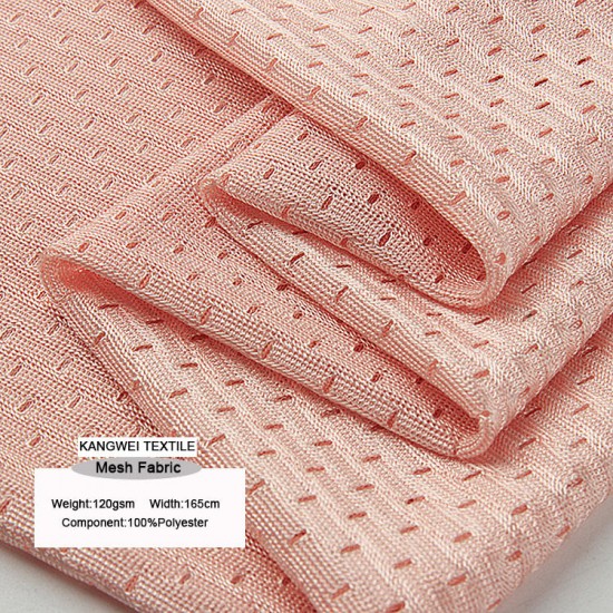 Textile For Sublimation Polyester Small Hole Mesh Fabric 120GSM Quick-dry Tracksuit Weft Cloth High Quality Garment Dyed