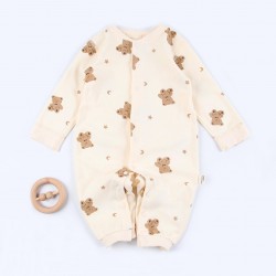 Soft Skin-Friendly Baby Onesie - Cotton Eco-Friendly Comfortable Newborn Side-Opening Front Onesie Crawl Suit - Warm Home Wear