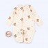 Soft Skin-Friendly Baby Onesie - Cotton Eco-Friendly Comfortable Newborn Side-Opening Front Onesie Crawl Suit - Warm Home Wear