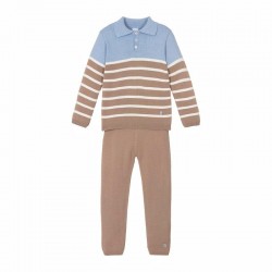 Stripe Casual 12 Years Boys Clothes Long Sleeves Knitted Baby Kid Cotton Round Neck Sweater Clothing Children Knit Kids Boy Sets