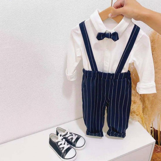 Gentleman Boy Suit Clothes 1Y Casual Children Party Shirts Soft Pants Kids Baby Clothes Sets