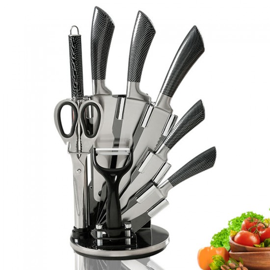 Wholesale Knife Sets Luxury High Quality Kitchen Steak Blanks Chef Set Sharpen Cooking Utensils Stainless Steel Kitchenware