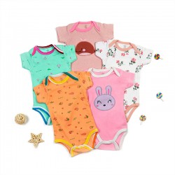 Soft Cotton Newborn Baby Bodysuits for Boys (0-3 Months) - Wholesale ODM Custom Baby Clothing Sets