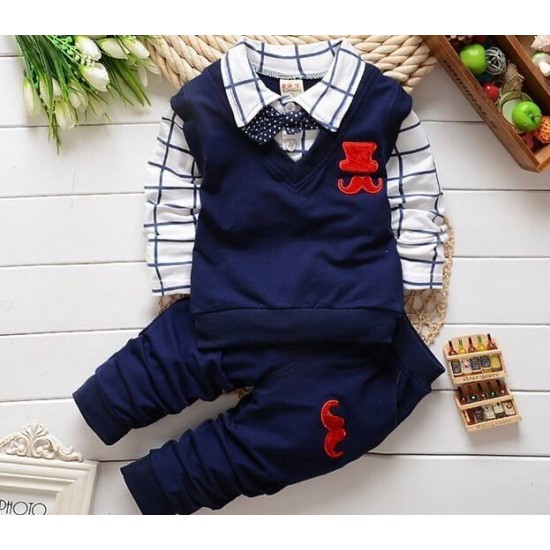 Ins Hot sale Autumn Kids Clothes Toddler Boy 3pcs-Sets T-shirts Tracksuit boyset 155