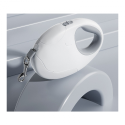 Quick Release White Color New Classic Extendable Retractable Dog Leash