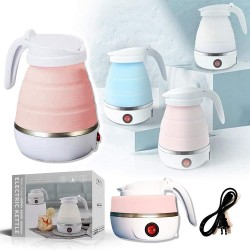 CHRT Portable Teapot Water Heater 0.6L 600W 110/220V Foldable Electric Kettle For Travel Home Tea Pot Water Kettle Silica Gel