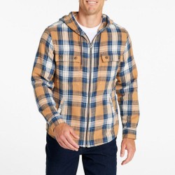 Manufactory Wholesale Cotton Hooded Plaid Flannel Shirts Mens With Hoodies