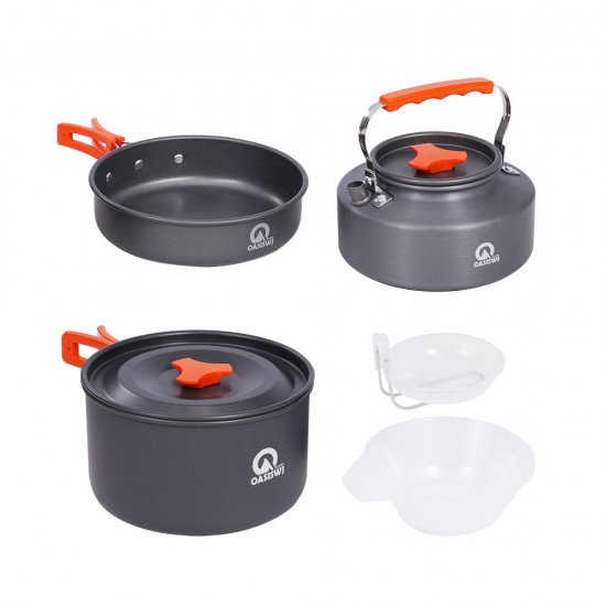 OASIS Outdoor Cookware Set Camping Cooker Set Flat Frying Pan Cooking Pot Kettle