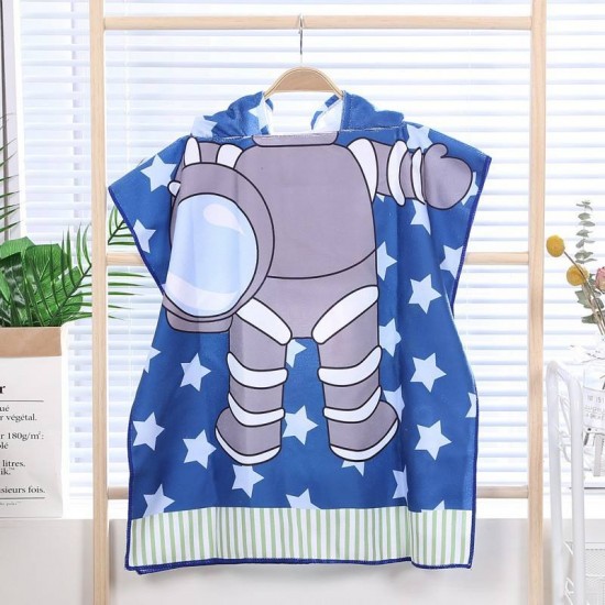 Microfiber Fashion Baby Bath Toweling Poncho Hooded Beach Clothes With Hood Cape For Children Beach Towel