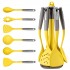 7 pcs silicone kitchen utensil set silicone cooking slotted tuner ladle Spaghetti scratch kitchenware set