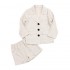 Kids clothing baby clothes long sleeves button woven linen top and shortie cotton baby linen mini lounge sets