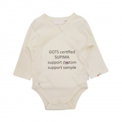 Gots Certified Organic Cotton Breathable Baby Clothes Peru Pima Cotton Supima Cotton Cloth New Style Baby Romper