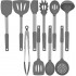 Non-stick Silicone Kitchen Cooking Utensils Set with Stainless Steel Handle Silicone Kitchen Gadgets Set