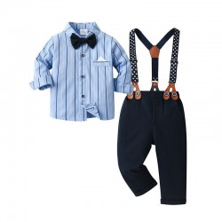 Boy's dress children's spring and autumn new children's shirt pants suit kids clothing set gentlemanliness items for babies