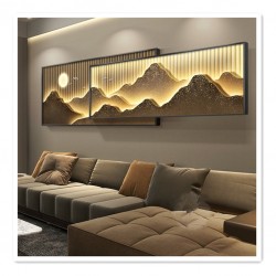 Modern Landscape Mountain Led Wallart Bedroom living room wall decoration large prints painting for home decor