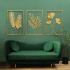 Modern Luxury Living Room Wall Decoration Abstract Metal Leaf TV Sofa Background Entrance Room Wall Hanging