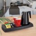 hotel and restaurant supplies black electric water kettle and service tray