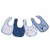 MeeFnn boy's Blue Baby Bibs Organic Cotton Baby Cotton Toddler Bibs