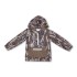 Customizable Camouflage Kids' Sweatshirt with Dark Green Pocket and Zipper Closure for Boys