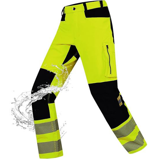 EN20471 Reflective work Coths Multi Pocket Hi Vis Trouser Work Wear Construction Pant For Man Safety Pant Hivis Stretch Workwear