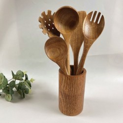 Kitchen Utensils Set Wooden Cooking Utensil Set Non-Stick Pan Kitchen Tool Wooden Cooking Spoons And Spatulas Wooden Spoons