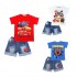 2023 kids clothin Boys Cars Cartoon Summer Cotton Kids T-shirt&Denim Shorts Clothing Baby Sets Children Suit Clothes