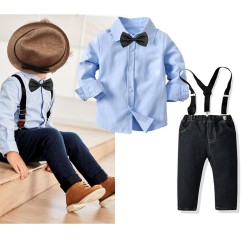 Baby Autumn Clothes Set Fashion Gentlemen Kids Boys Spring Wedding Party New Years Children Boy Clothing set