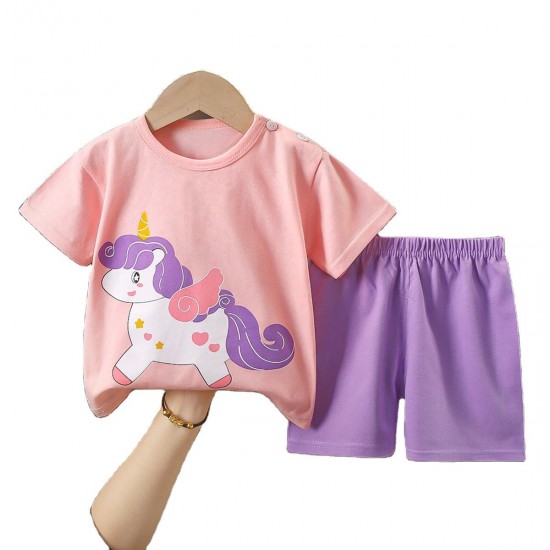 baby T-shirt Boys' homewear clothes girls' pajamas summer children's wear