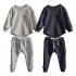 custom Toddler Baby Girl Clothing Sets for Infant Waffle Cotton Baby Boys Clothes Set long sleeve shirt+Pants 2pcs Outfit