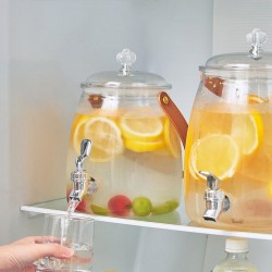 5L Beverage Dispenser Iced Tea Plastic Pitcher Cold Kettle With Faucet And Lid Lemonade Water Drink Tea Jar For Wedding Party