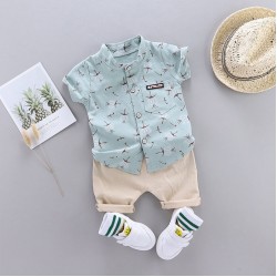 OEM ODM Children's clothes suit summer baby boy clothes Shirt + Pants Clothes Children Suits Boy Clothing sets