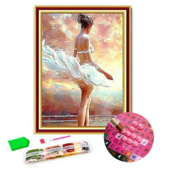 Factory Direct Elegant Dancer Portrait Series Diamond Painting On Canvas Home Decor Wall Decor Acrylic Painting