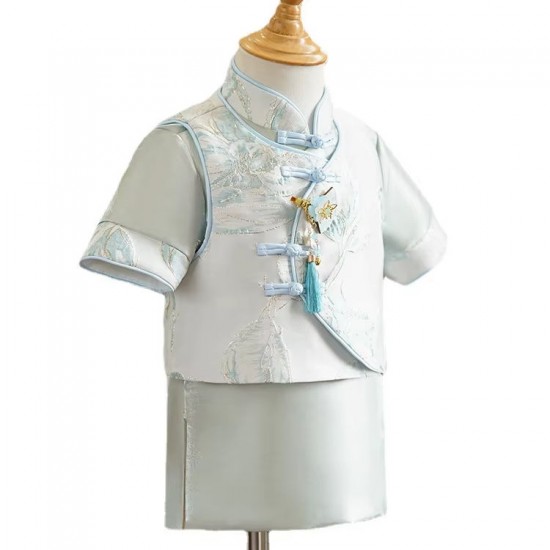 Baby Boy Clothes Suit Boy's Chinese Style Tang Children's One Dress Year Old Refreshing Autumn