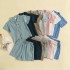 New Fashion Baby clothes Set Boy's Short Sleeves shirt Embroidered Alphabet baby Clothing