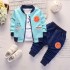 Customizable Cotton Casual Boys' Clothes Set - Autumn & Spring Trendy Printed Fashion Outfits