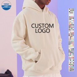 380-480gsm Autumn high quality cotton terry fleece unlined oversized blank fashion streetwear embroidery logo custom mens hoodie