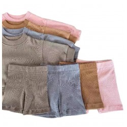 Spring Autumn Children Cloth Long-Sleeved Suits Sweaters And Shorts Two-Piece Sets